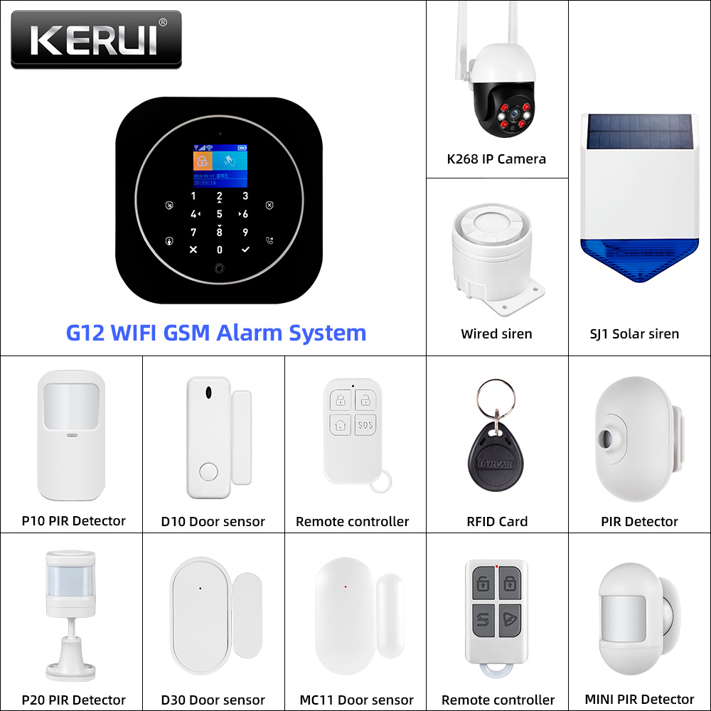 Sim Gsm Alarm - KERUI G12 2G Wifi Sistema di