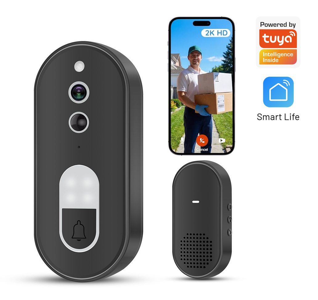 Home Security No Wifi Needed - Campanello Video WiFi Wireless Tuya 1080P