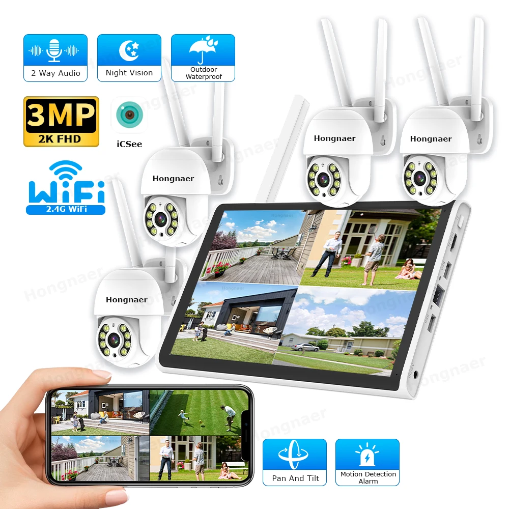 Home Security Nvr - Kit di Videosorveglianza Wireless Hongnaer 2026