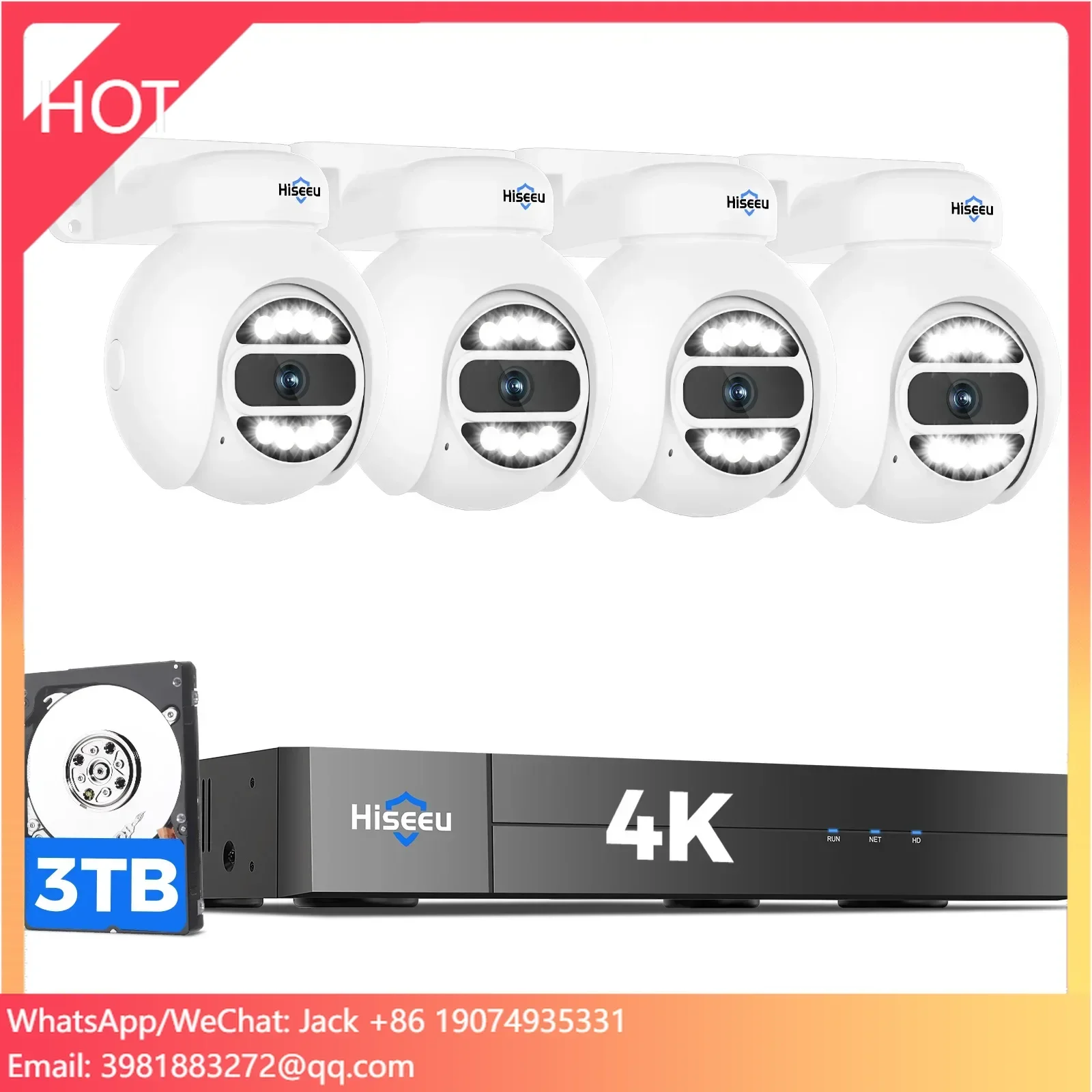Home Security Nvr - Sistema di Telecamere di Sicurezza Hiseeu