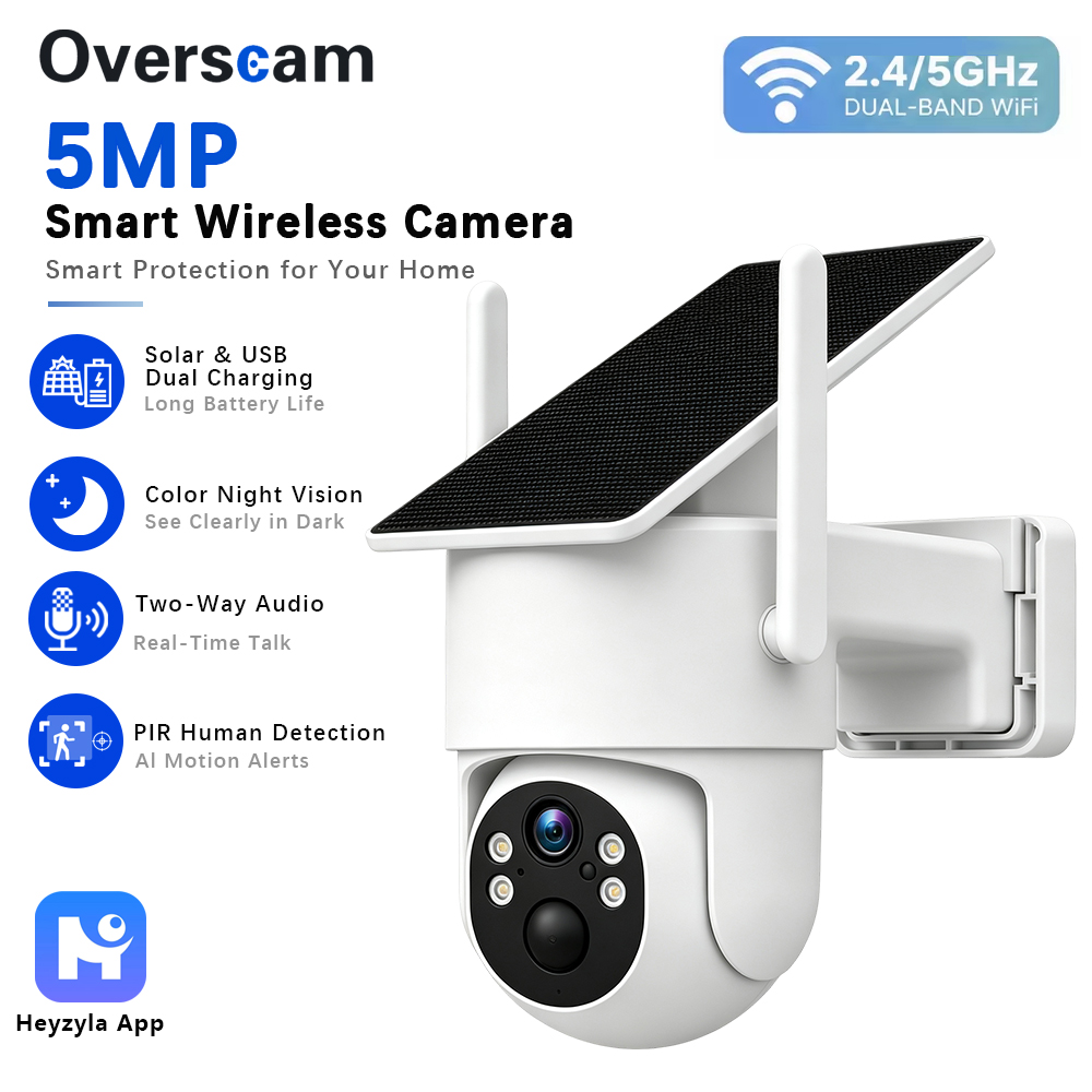 Home Security Outdoor Camera System - Telecamera PTZ da 5MP ad energia