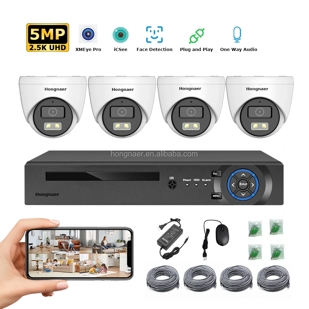 Home Security Nvr - Sistema di Videosorveglianza Wireless 4K Hongnaer