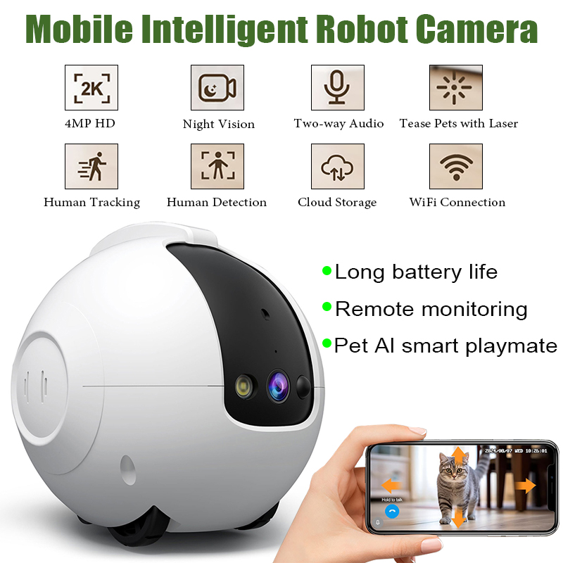 Home Security Robot Dog - Telecamera di Sicurezza per Casa, Robot