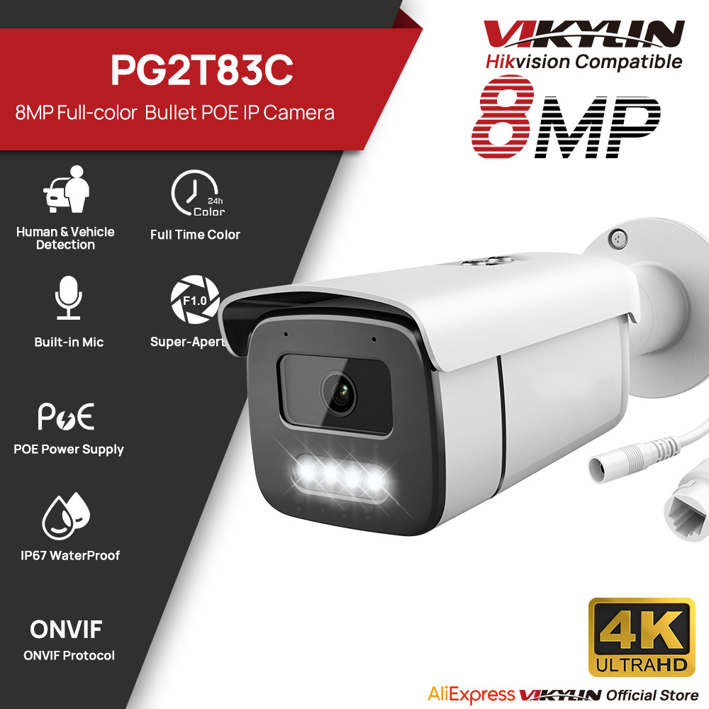 Home Security Nvr - Telecamera IP Bullet Vikylin 8MP con