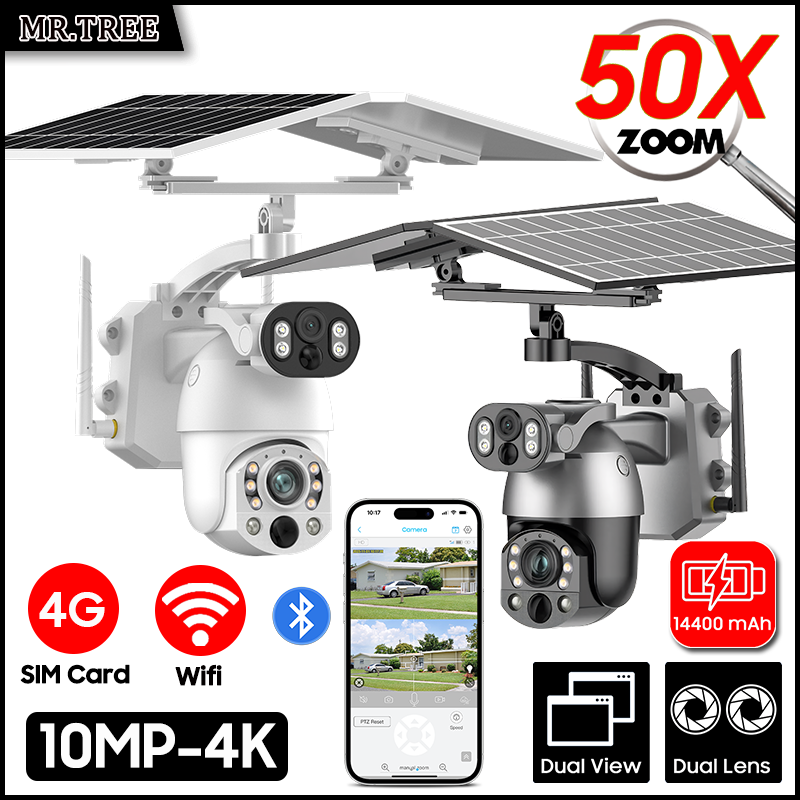 Home Security Outdoor Camera System - 4K 50X Zoom ottico Doppia lente