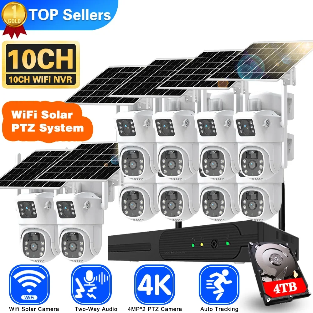 4K 8MP Dual Lens Wifi Solar CC - Home Security Nvr recensione e prezzo
