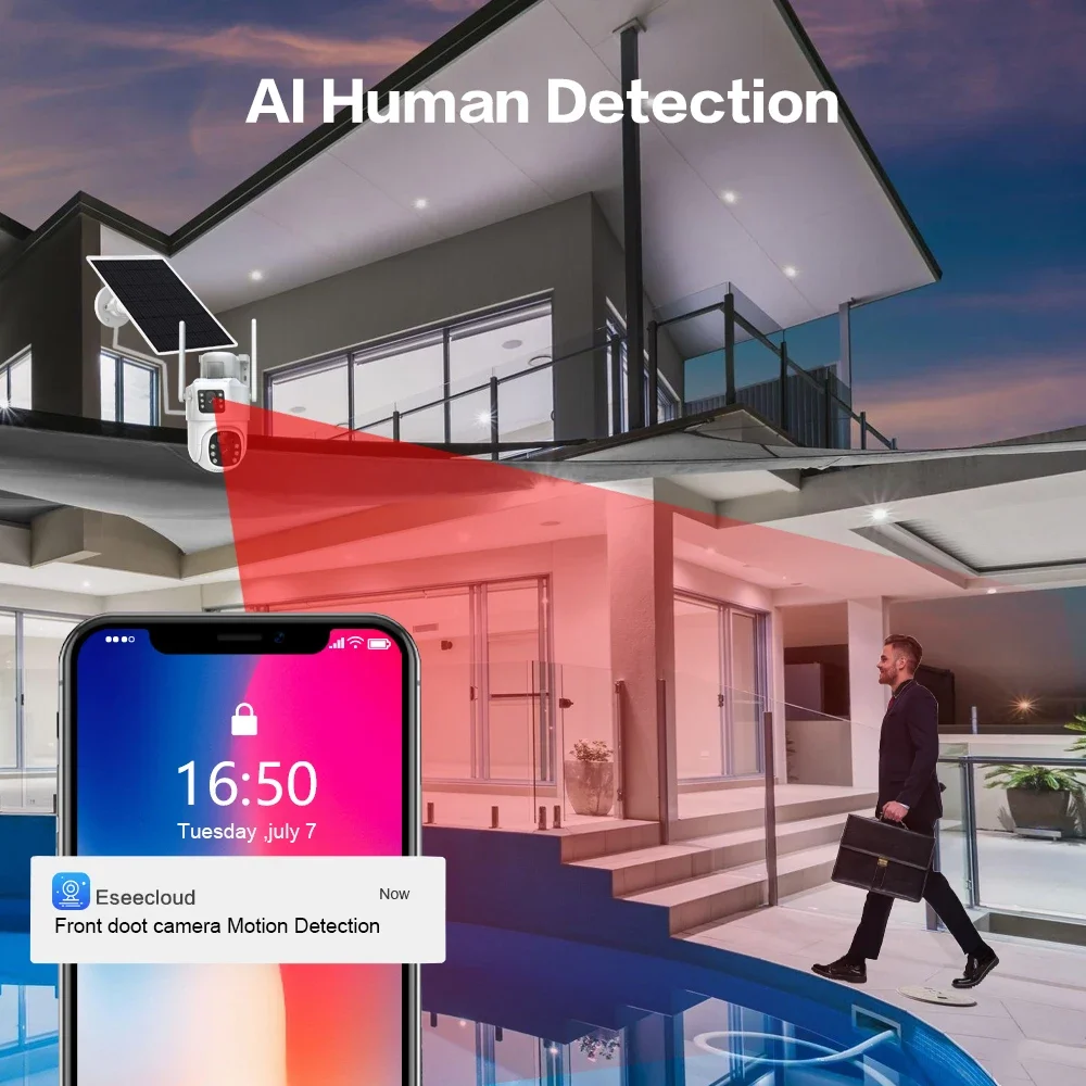 4K 8MP Dual Lens Wifi Solar CC - Home Security Nvr recensione e prezzo