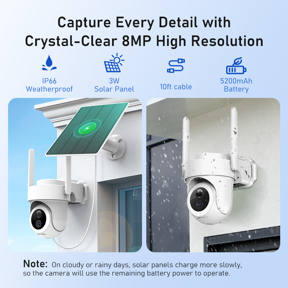 Sistema di telecamere solari 4 - Home Security Outdoor Camera System recensione e prezzo
