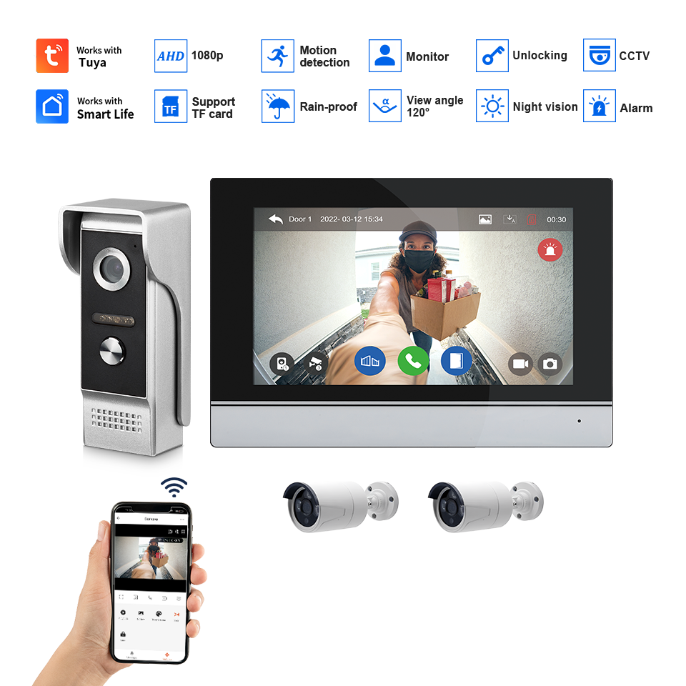 Schermo IPS da 7 pollici 2MP T - Home Security No Wifi Needed recensione e prezzo
