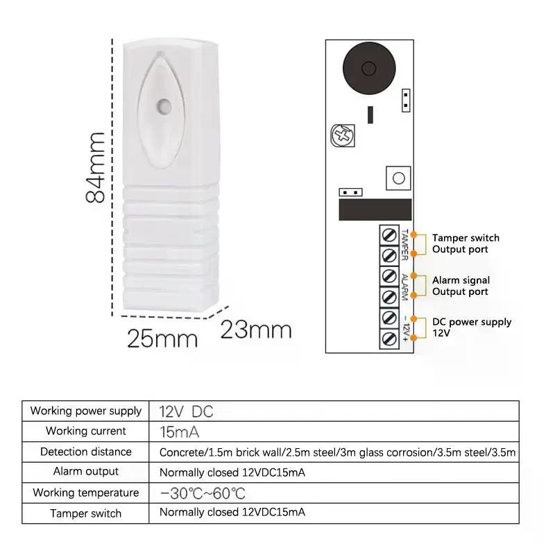 Sensore di Allarme Vibrazione  - Home Security Alarm System recensione e prezzo